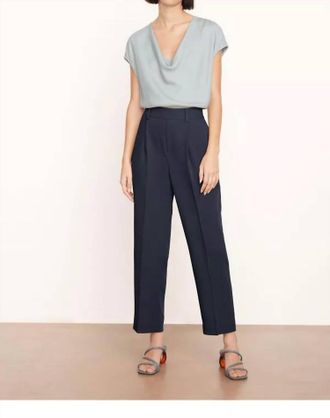 Vince Mid Rise Tapered Pull On Pant In Coastal