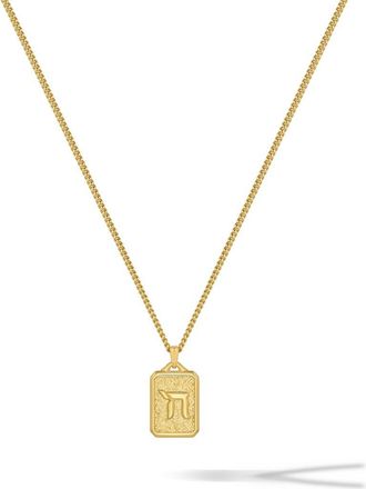 Vincero Mens Chai Pendant Necklace in Gold at Nordstrom, Size 21