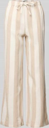 Only Weite Hose aus Viskose-Leinen-Mix Modell CARO in Ecru, Gr&ouml;&szlig;e XS