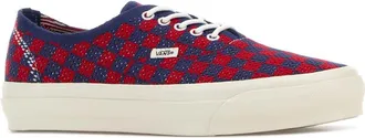 Vans Unisex Embroidered Canvas Lx Authentic Sneakers Punkcheckredblue