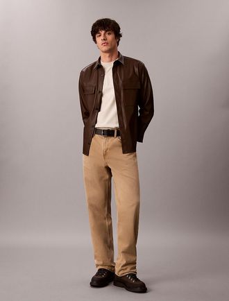 Calvin Klein Jeans Calvin Klein Mens 90s Straight Jeans - Brown - 30W x 30L