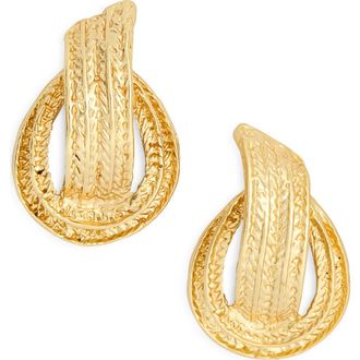 Karine Sultan Etched Knot Stud Earrings in Gold at Nordstrom Rack