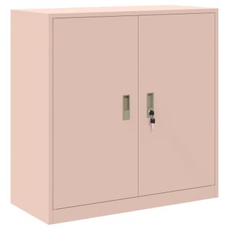 vidaXL Armario De Almacenamiento Rosa 90 X 40 X 90 Cm Acero Vidaxl
