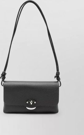 Zanellato lettera daily leather shoulder clutch bag