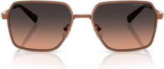 Michael Kors Dana Point 57mm Square Sunglasses in Shiny Copper /Brown Gradient at Nordstrom