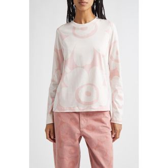 Marimekko Sekunti Unikko Cotton T-Shirt in Light Pink at Nordstrom, Size Xx-Large