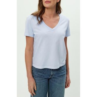 Michael Stars Daria Classic V-Neck T-Shirt in Splash at Nordstrom, Size X-Small