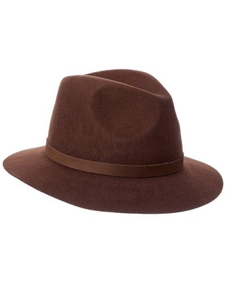 Bruno Magli Leather Band Wool Fedora
