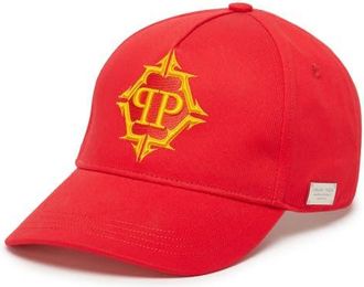 Philipp Plein Baseball Cap Hexagon Adjustable Strap Unisex in Red at Nordstrom, Size 00