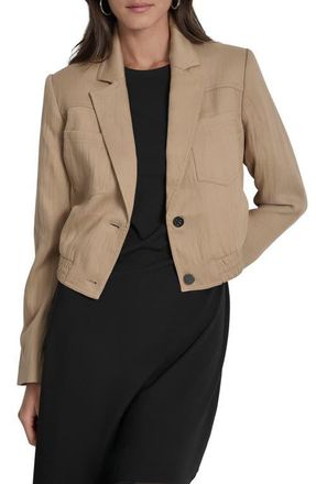 DKNY Crop Blazer in Travertine at Nordstrom, Size X-Small