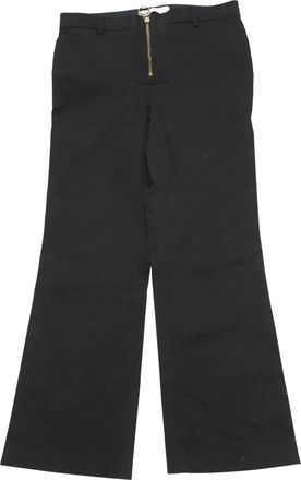 Philosophy di Lorenzo Serafini Philosophy Di Lorenzo Serafini Pants with Gold Zip Detail in Black Cotton
