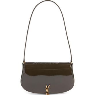 Saint Laurent Mini Voltaire Patent Leather Shoulder Bag in Vineyard Green at Nordstrom