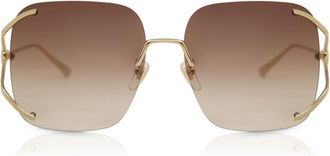 Gucci GG0646S 002 Womens Sunglasses Gold Size 60 - Free RX Lenses - Free RX Lenses