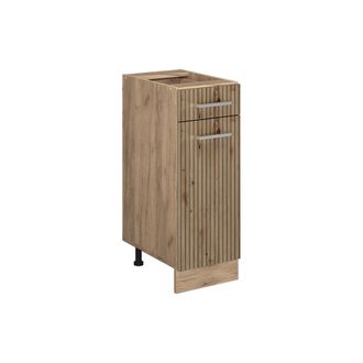 Vicco Mueble Bajo De Cocina R-line, Roble Artesanal, 30 Cm Sin Encimera Vicco