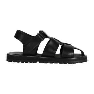 STUDIO NICHOLSON Flat Sandals, female, Black, Size: 10 US Sandom Leather Sandals