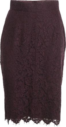 Dolce & Gabbana Gonna midi con dettagli in pizzo - Viola