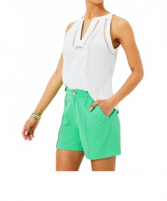 Lilly Pulitzer Deloria Linen Short In Spearmint