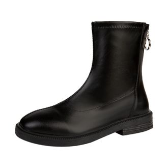 Generic Wellington Boots Womens Chelsea Waterproof Windproof Refined Chelsea Boots Ankle Boots Mid Calf Boot Short Autumn Casual Shoes Winter Boots, black, 5 