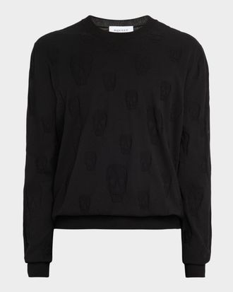 Alexander McQueen Mens Skull Cotton Sweater