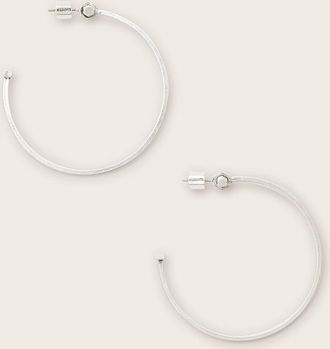 AllSaints Womens Zinc Toggle Large Hoop Earrings, Size: One Size