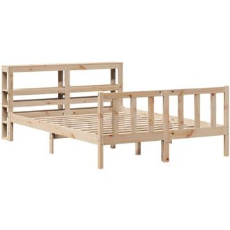 vidaXL Bed Frame without Mattress 140x190 cm Solid Wood Pine vidaXL