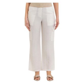 Kocca Wide Trousers, female, White, Size: 2XS Chic straight legged summer trousers