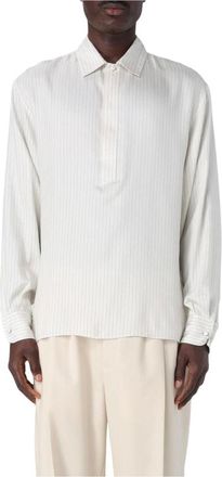 Saint Laurent Silk Pinstripe Casual Shirt Top