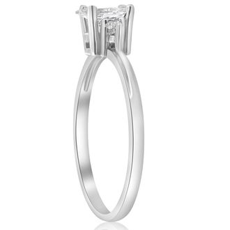 Pompeii3 1/3 Marquise Diamond Engagement Ring 10k White Gold
