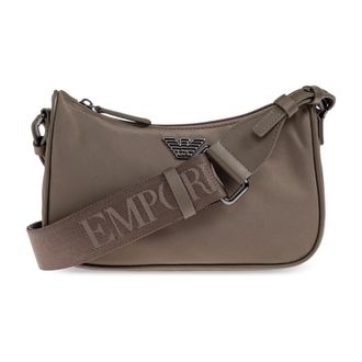 Emporio Armani Shoulder Bags, male, Brown, Size: ONE SIZE ASV Nylon Shoulder Bag