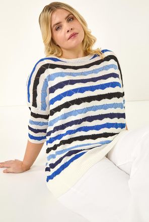 Roman Wave Stripe Jumper
