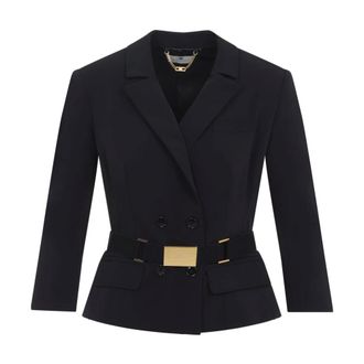Elisabetta Franchi Blazers, female, Black, Size: M Vela Jacket