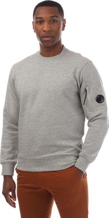 C.P. Company Heren C.P. Company Diagonal Raised Fleece Lens Crewneck Sweatshirt in Grijs