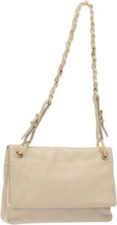 Prada Pre-owned Vintage Schoudertas - Dames - Vintage Schoudertas - Beige - ONE Size - Leer - Vintage