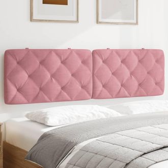 vidaXL Cabecero De Cama Acolchado Terciopelo Rosa 180 Cm Vidaxl