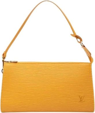 Louis Vuitton Pre-owned Pochette Accessoires - Dames - Pre-owned - Geel - Maat: ONE Size Leer