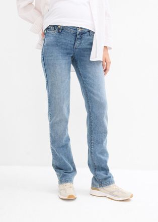 Bonprix Umstandsjeans BONPRIX, Damen, Gr. 34, N-Gr, blau denim, Denim/Jeans, Obermaterial: 82% Baumwolle, 17% Polyester, 1% Elasthan, loose fit, Jeans Umstand