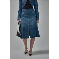 Alaia Slit Denim Skirt