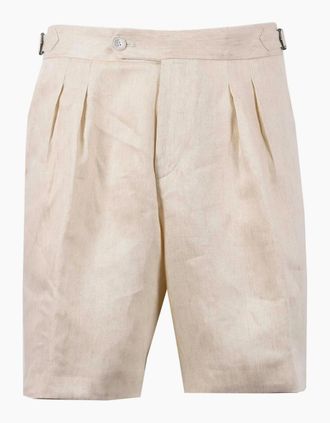 HUGO BOSS Mens Boss Black PERIN SHORTS OPEN BEIGE - Cream - Size: 36/32