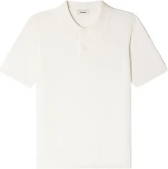 Sandro Short-sleeve knitted polo shirt in White at Nordstrom, Size X-Small