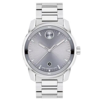 Movado Mens Bold Verso Grey Dial Watch