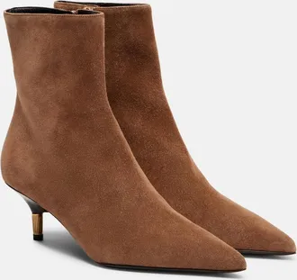 Khaite Bella suede ankle boots