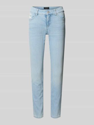 Marc Cain Slim Fit Jeans mit Stitching in Hellblau Melange, Gr&ouml;&szlig;e 36
