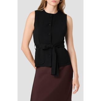 French Connection Maxime Tie Waist Vest in Black (Maxime) at Nordstrom, Size X-Small