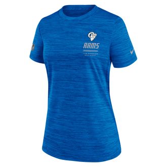 Nike Los Angeles Rams Sideline Velocity Nike Womens Dri-FIT NFL T-Shirt in Blue | 03EY4NP9X-7VD