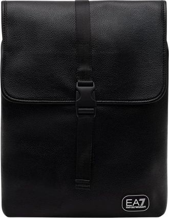 Emporio Armani Rugzak met coating aan de buitenkant - unisex - Rugzakken - Zwart - ONE Size - Polyester - Tassen