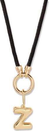 Brook & York Kai Initial Charm Necklace in Gold/Black Z at Nordstrom