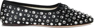 Loeffler Randall Womens Landon Studded Ballet Flats In Black