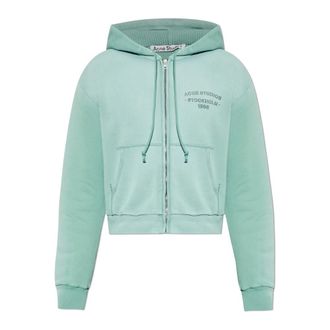 Acne Studios Zip-throughs, male, Green, Size: XL/2XL Sprayed Zip Hoodie