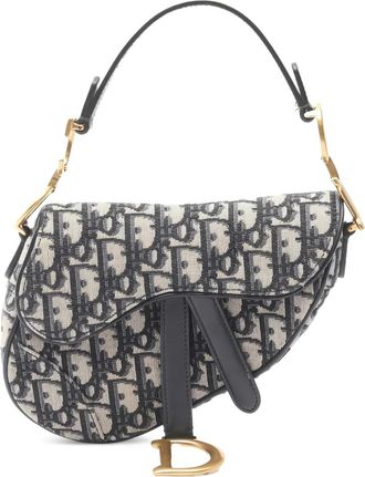 Dior 2010s mini Oblique jacquard Saddle shoulder bag - Neutrals