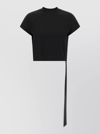 Rick Owens cropped tie detail short sleeve top